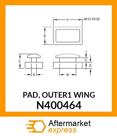 PAD, OUTER1 WING N400464