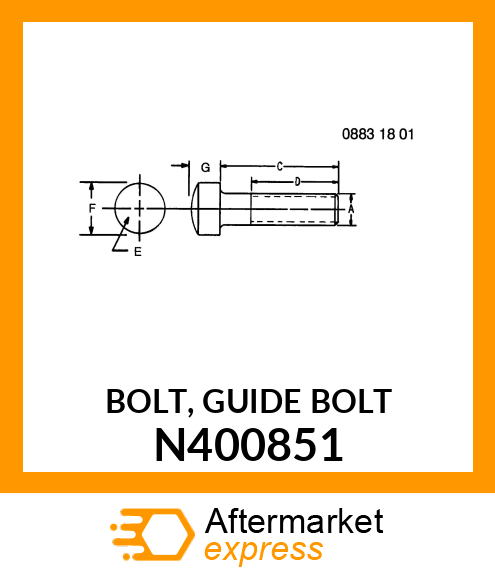 BOLT, GUIDE BOLT N400851