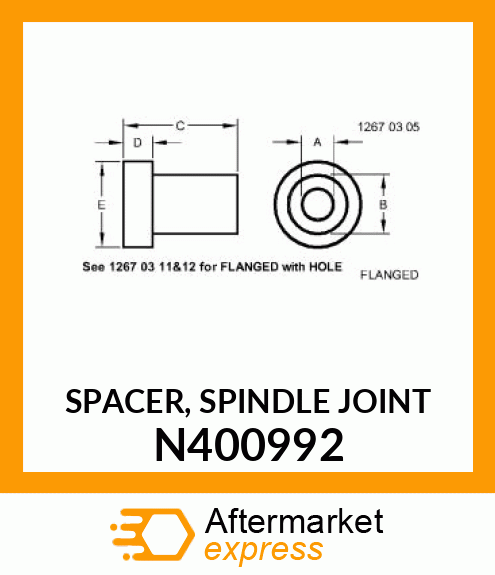 SPACER, SPINDLE JOINT N400992