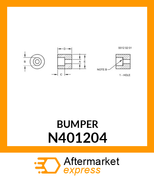 BUMPER, BOOM CRADLE N401204