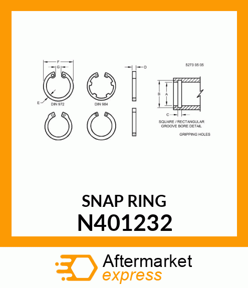 SNAP RING, RING, RETAING N401232