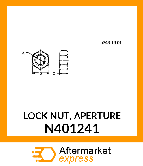 LOCK NUT, APERTURE N401241