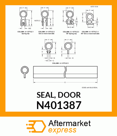 SEAL, DOOR N401387