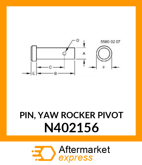 PIN, YAW ROCKER PIVOT N402156