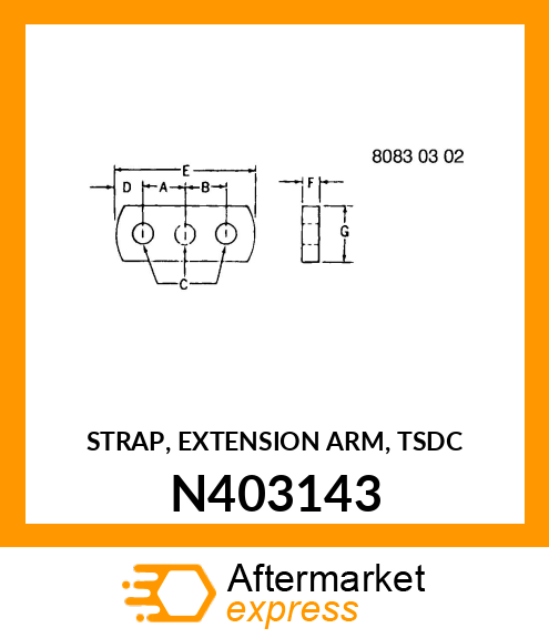 STRAP, EXTENSION ARM, TSDC N403143