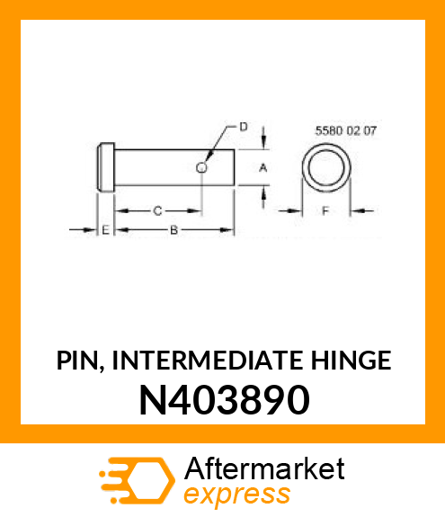 PIN, INTERMEDIATE HINGE N403890