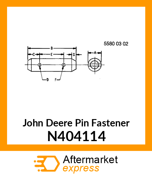 PIN FASTENER, ROD, BOOM REMOVAL N404114