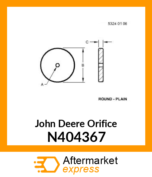 ORIFICE, FLUSH AND BOOST VALVE, 2.5 N404367