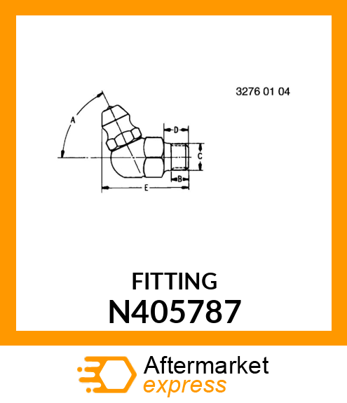 LUBRICATION FITTING, FITTING,LUBRIC N405787