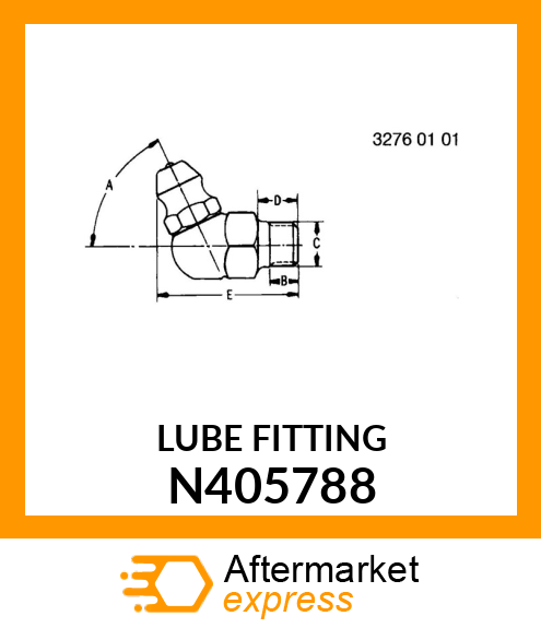 LUBRICATION FITTING, STRAIGHT N405788