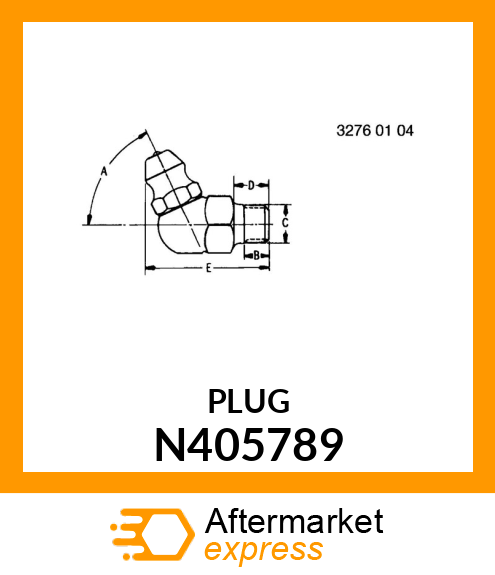 LUBRICATION FITTING, FITTING,LUBRIC N405789