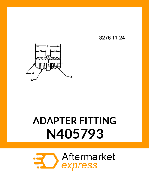 ADAPTER FITTING, STRAIGHT N405793