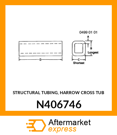 STRUCTURAL TUBING, HARROW CROSS TUB N406746