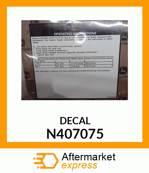 Label - LABEL, LABEL, FOAMER INSTRUCTIONS, N407075