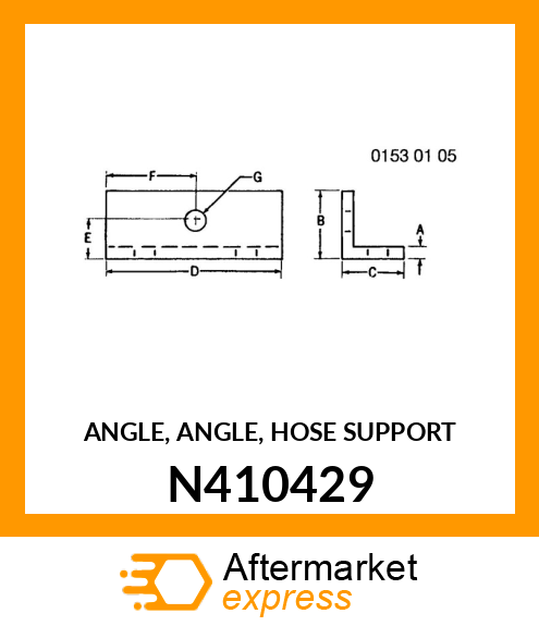 ANGLE, ANGLE, HOSE SUPPORT N410429