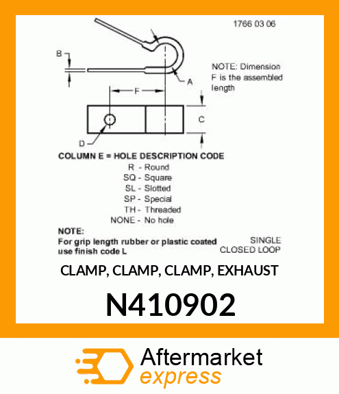 CLAMP, CLAMP, CLAMP, EXHAUST N410902