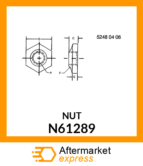 NUT, SHOULDER N61289