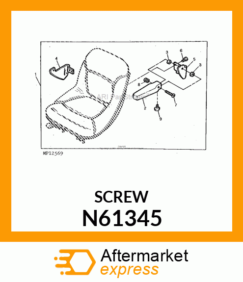 SCREW FLAT HEAD SOCKET 3/8 N61345