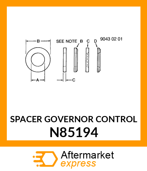 SPACER GOVERNOR CONTROL N85194