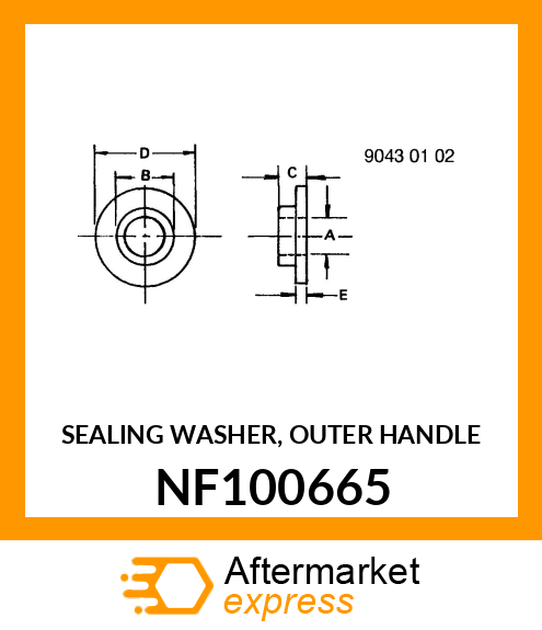 SEALING WASHER, OUTER HANDLE NF100665