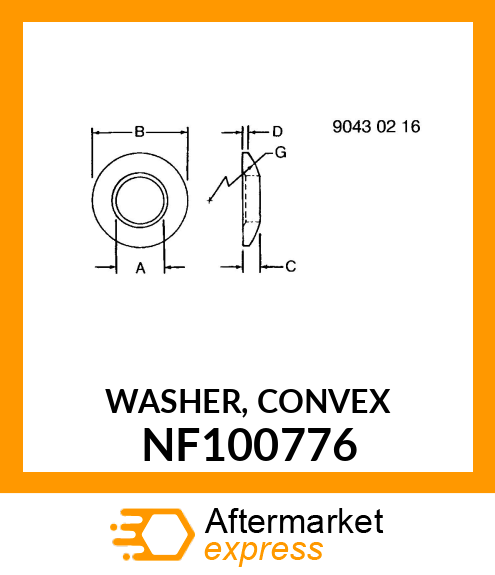 WASHER, CONVEX NF100776