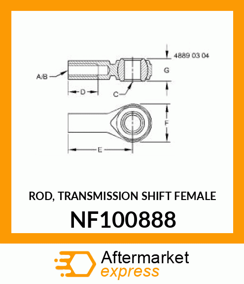 ROD, TRANSMISSION SHIFT FEMALE NF100888