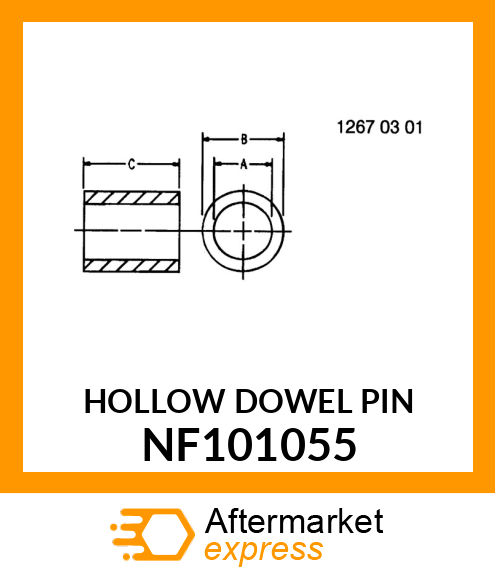 HOLLOW DOWEL PIN NF101055