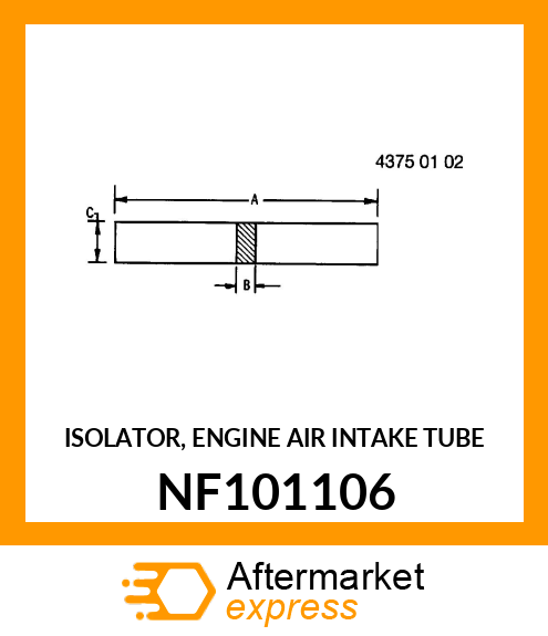 ISOLATOR, ENGINE AIR INTAKE TUBE NF101106