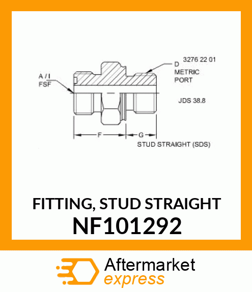 FITTING, STUD STRAIGHT NF101292