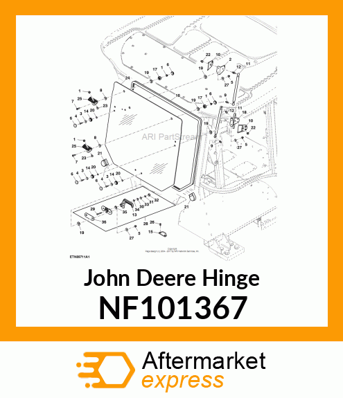 HINGE, REAR WINDOW NF101367