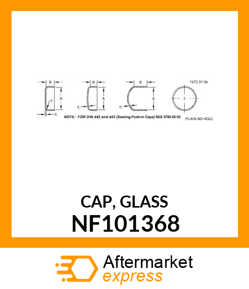 CAP, GLASS NF101368