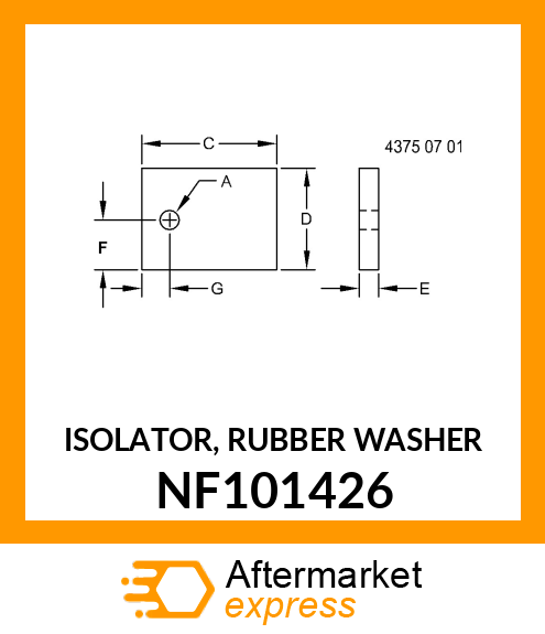 ISOLATOR, RUBBER WASHER NF101426