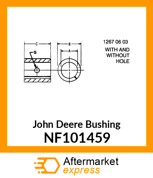 BUSHING, FRONT SHAFT NF101459