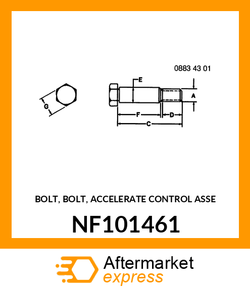 BOLT, BOLT, ACCELERATE CONTROL ASSE NF101461