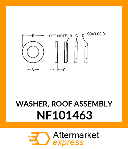 WASHER, ROOF ASSEMBLY NF101463