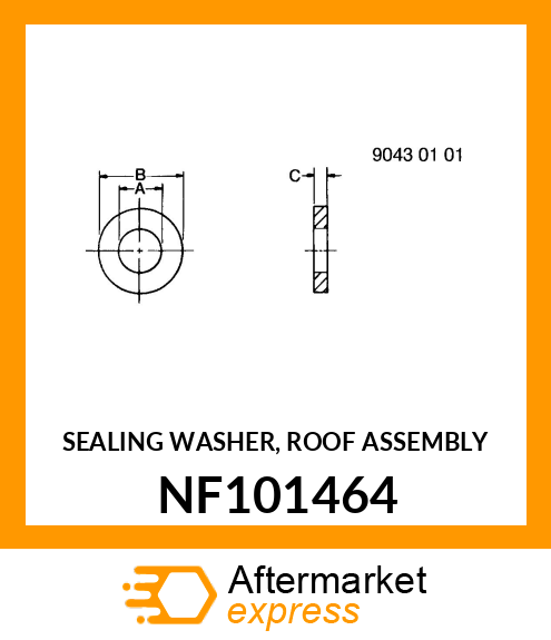 SEALING WASHER, ROOF ASSEMBLY NF101464