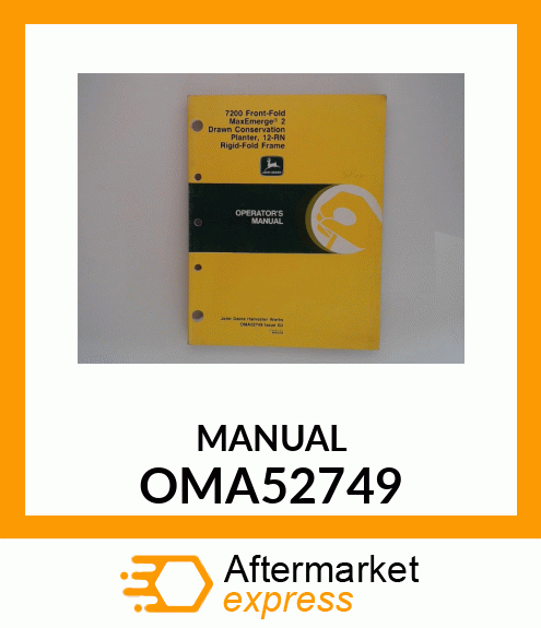 Operator's Manual - OMA52749