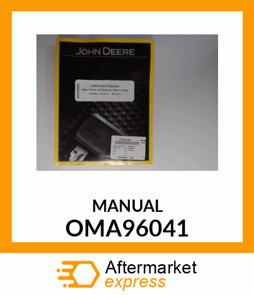 Operator's Manual - RATE CHARTS OMA96041