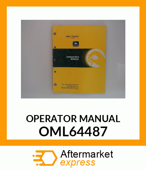 Operator's Manual - OP MAN,2955 TRACTOR (740000- ) OML64487