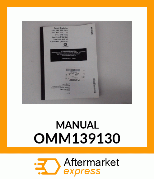 Operator's Manual - 48" FR BL L&G TRA240/245/260-EXP EN OMM139130