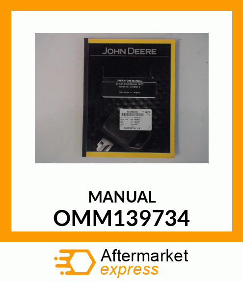 Operator's Manual - OP MAN,F620 ZTRAK FR MOWER(010001-) OMM139734