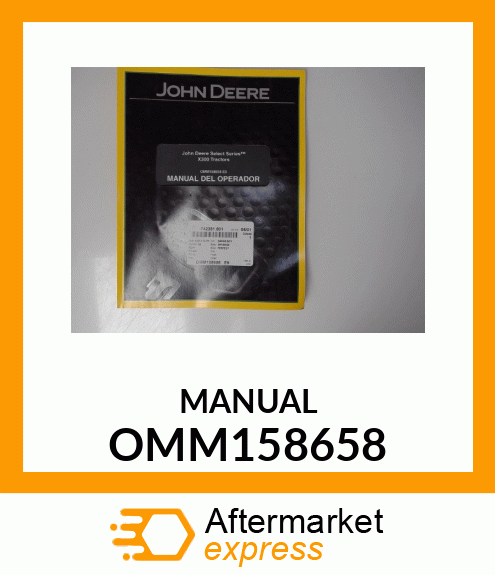 Operator's Manual - X300 SLCT SRS TR(085001-) SPANISH OMM158658