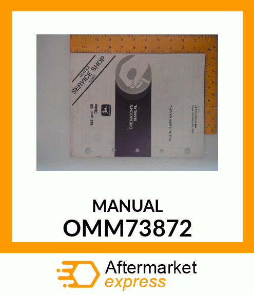 Operator's Manual - 144/165 DISKS OMM73872