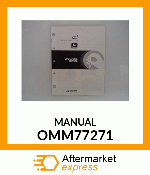 Operator's Manual - 3 EDGER(110001-) OMM77271