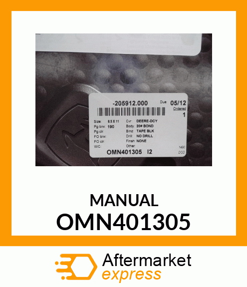 Operator's Manual - 2310 MULCH FINISHER (740101-) OMN401305