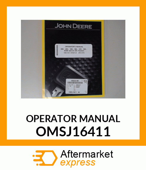 Operator's Manual - 280,284,300,304,320,324,B350 OMSJ16411