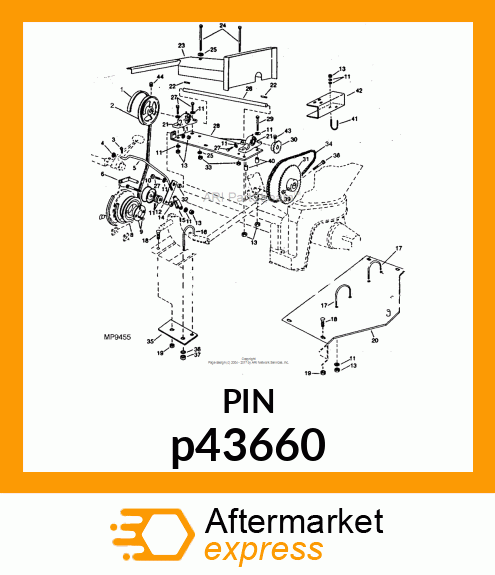 SPRING LOCKING PIN, PIN, SPRING LOC p43660