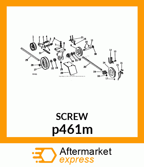 SCREW, HEX HEAD p461m