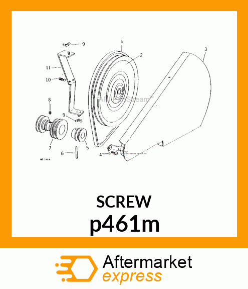 SCREW, HEX HEAD p461m