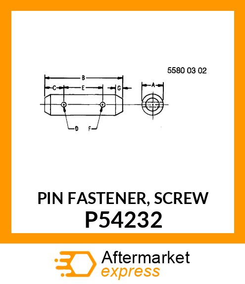 PIN FASTENER, SCREW P54232